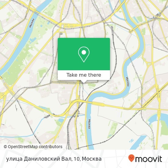 Карта улица Даниловский Вал, 10