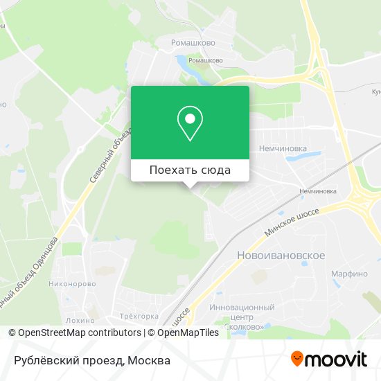 Карта Рублёвский проезд