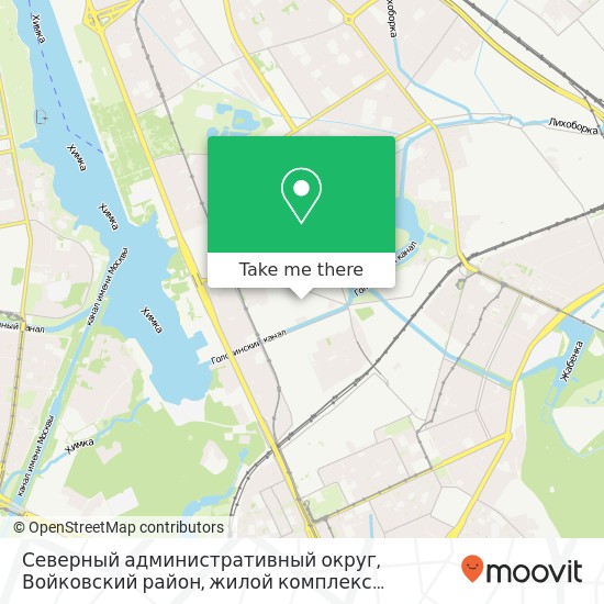 Карта Северный административный округ, Войковский район, жилой комплекс Маяковский