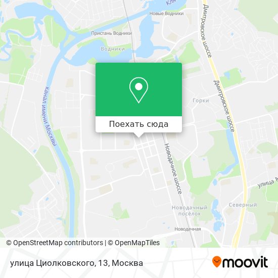 Карта улица Циолковского, 13