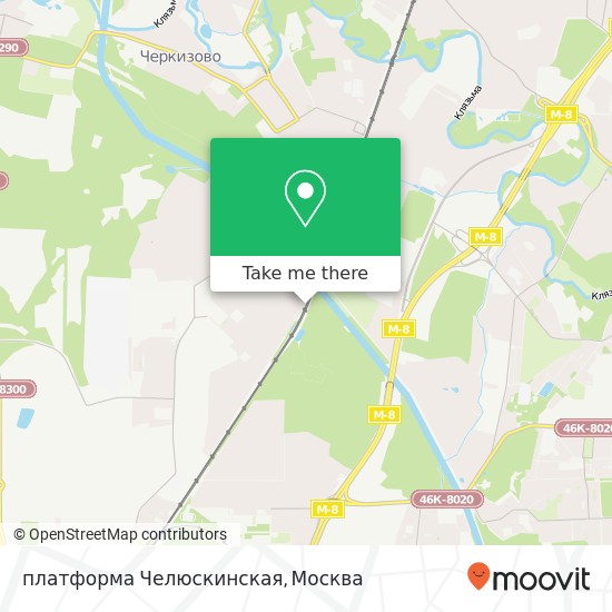 Карта платформа Челюскинская