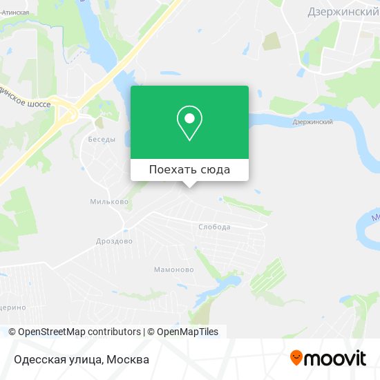 Карта Одесская улица