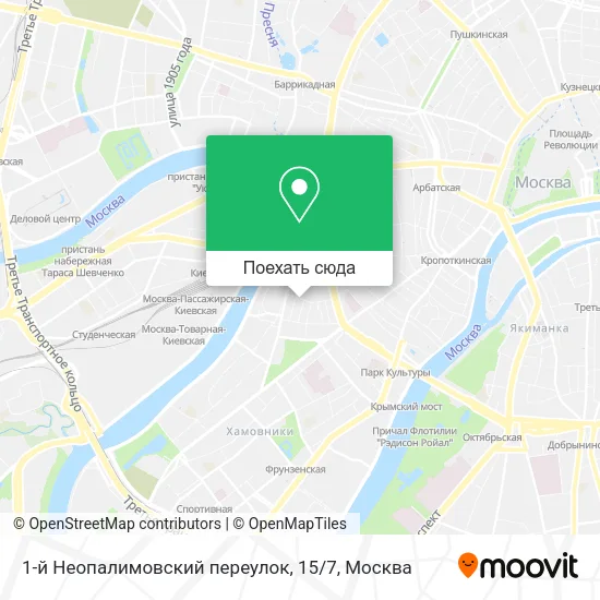 Карта 1-й Неопалимовский переулок, 15 / 7