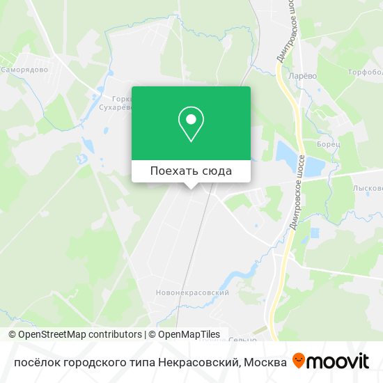 Карта посёлок городского типа Некрасовский