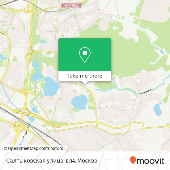 Карта Салтыковская улица, вл4
