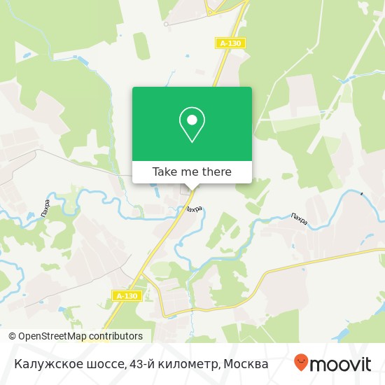 Карта Калужское шоссе, 43-й километр