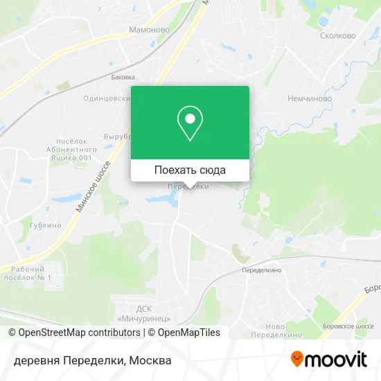 Карта деревня Переделки