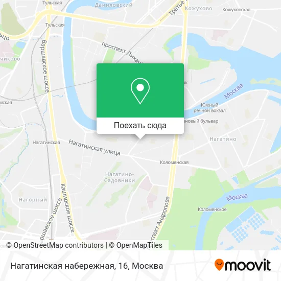 Карта Нагатинская набережная, 16