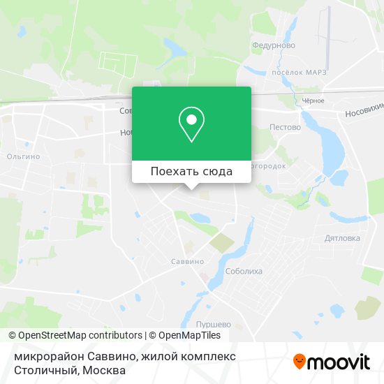 Карта микрорайон Саввино, жилой комплекс Столичный