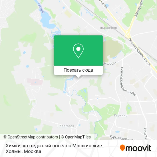Карта Химки, коттеджный посёлок Машкинские Холмы
