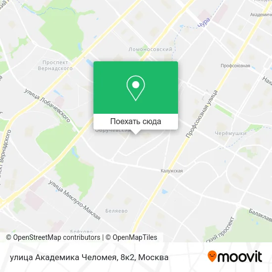 Карта улица Академика Челомея, 8к2