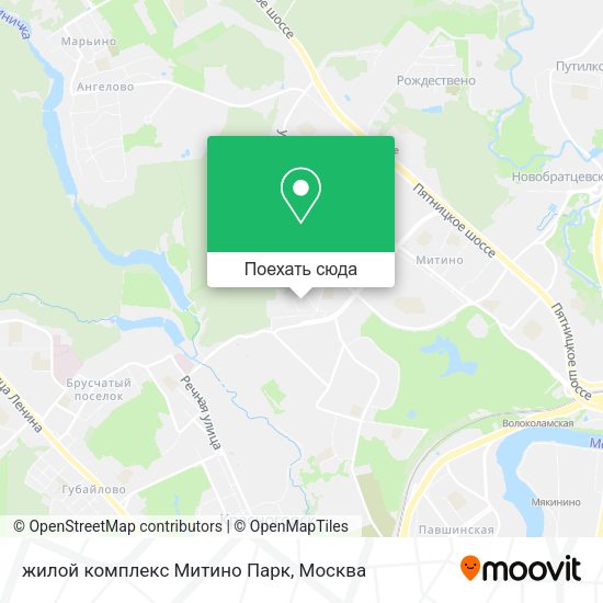 Карта жилой комплекс Митино Парк
