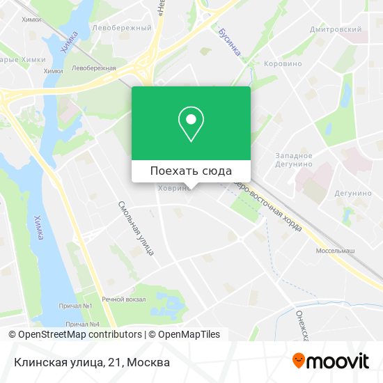 Карта Клинская улица, 21