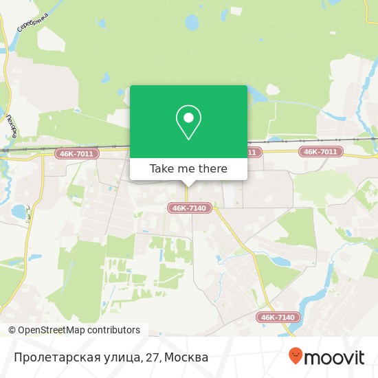 Карта Пролетарская улица, 27