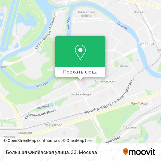 Карта Большая Филёвская улица, 33