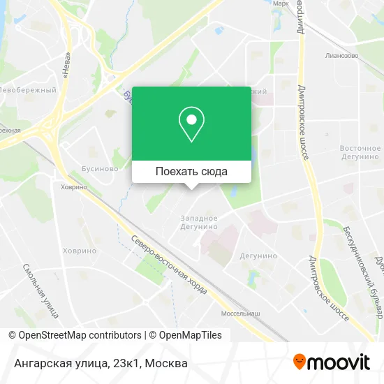 Карта Ангарская улица, 23к1