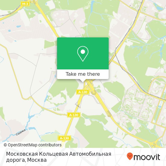 Карта Московская Кольцевая Автомобильная дорога
