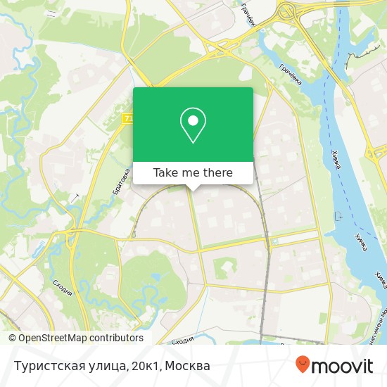 Карта Туристская улица, 20к1