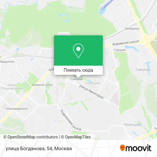 Карта улица Богданова, 54