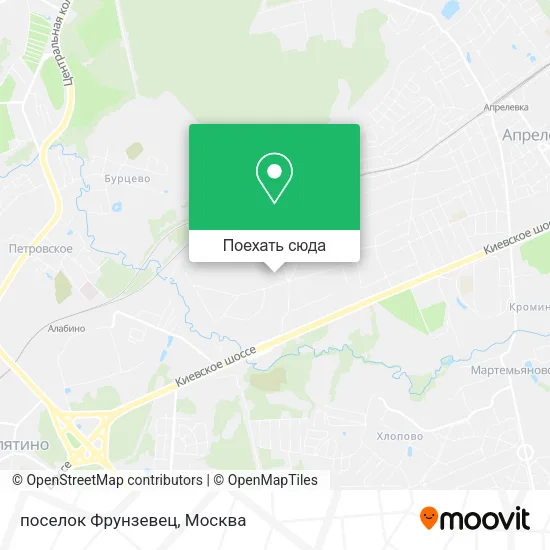 Карта поселок Фрунзевец