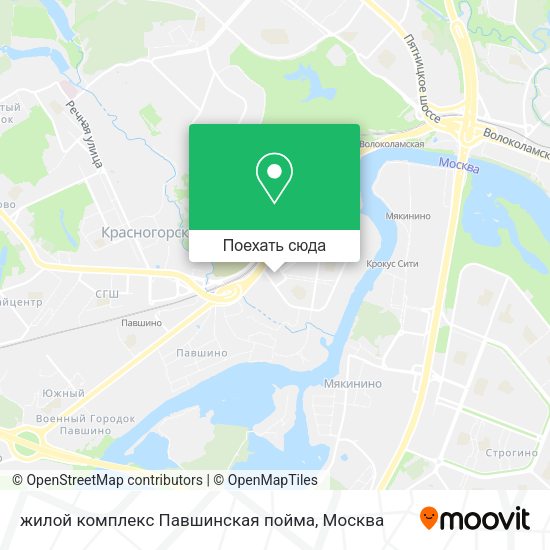Карта жилой комплекс Павшинская пойма