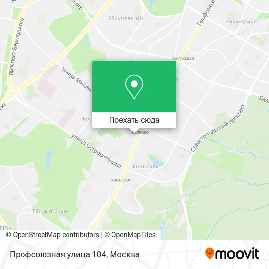 Карта Профсоюзная улица 104