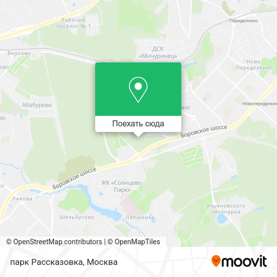 Карта парк Рассказовка