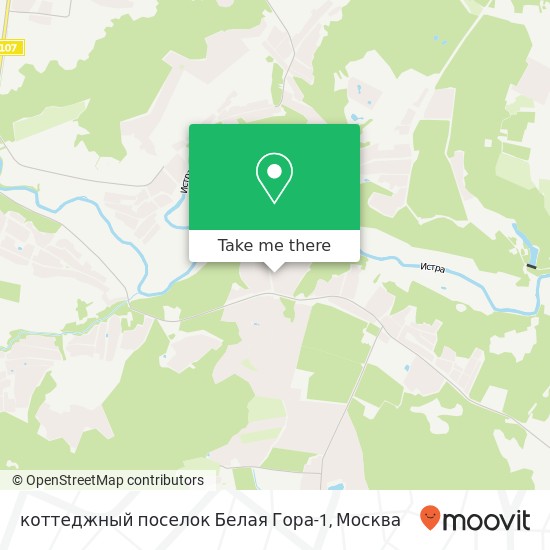 Карта коттеджный поселок Белая Гора-1