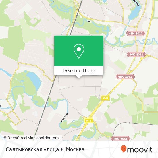 Карта Салтыковская улица, 8