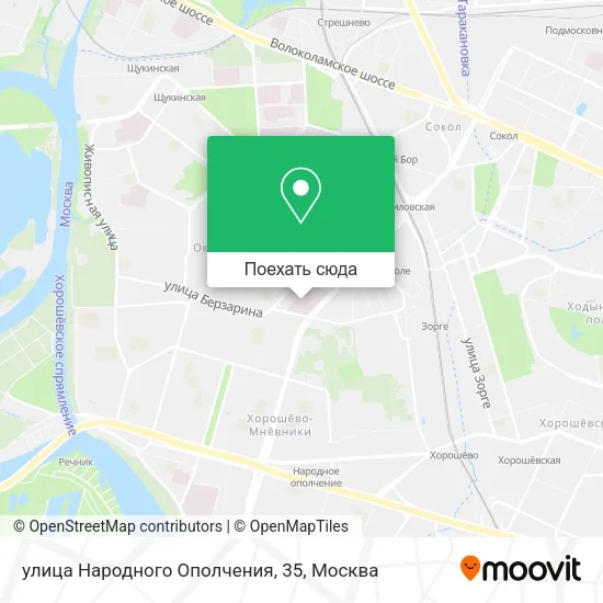 Карта улица Народного Ополчения, 35