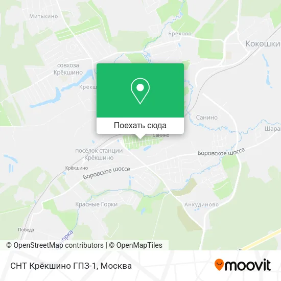 Карта СНТ Крёкшино ГПЗ-1