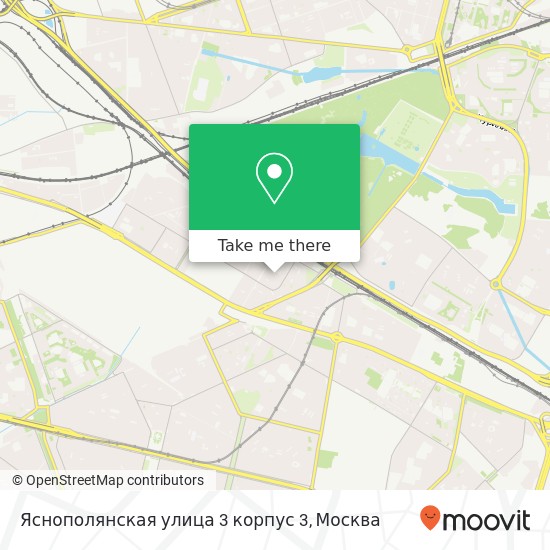 Карта Яснополянская улица 3 корпус 3