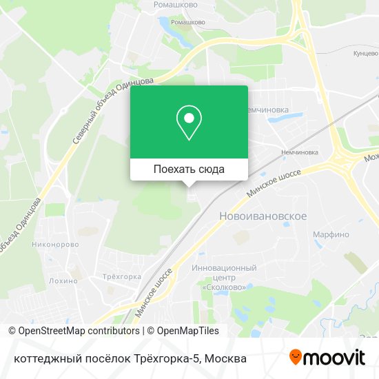 Карта коттеджный посёлок Трёхгорка-5