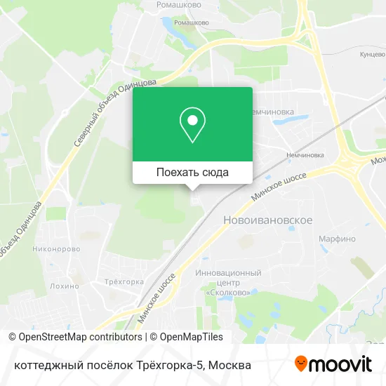 Карта коттеджный посёлок Трёхгорка-5