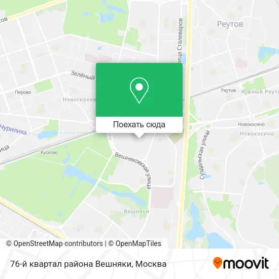 Карта 76-й квартал района Вешняки