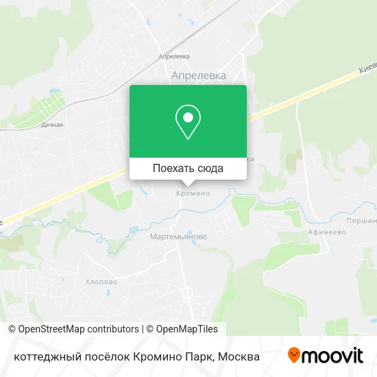 Карта коттеджный посёлок Кромино Парк