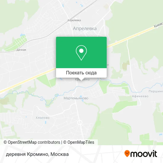 Карта деревня Кромино