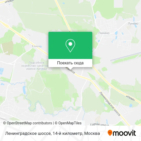 Карта Ленинградское шоссе, 14-й километр