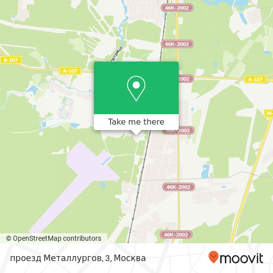 Карта проезд Металлургов, 3