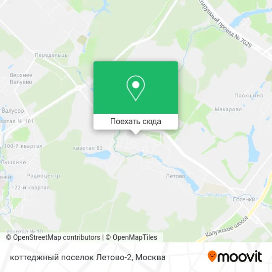 Карта коттеджный поселок Летово-2