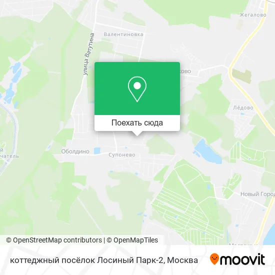 Карта коттеджный посёлок Лосиный Парк-2