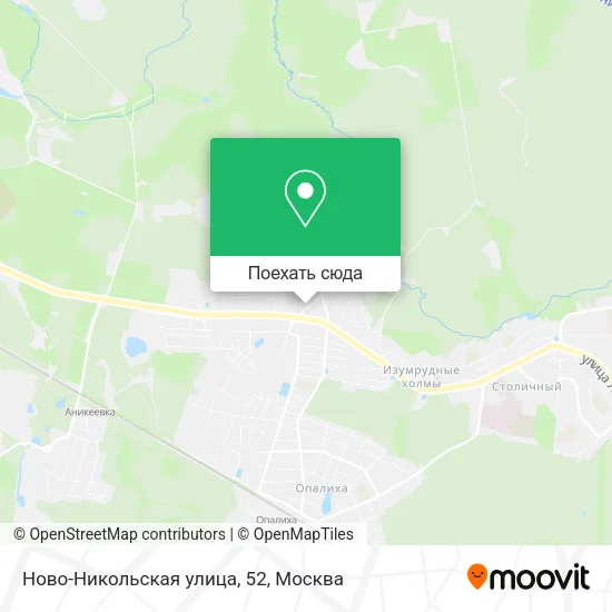 Карта Ново-Никольская улица, 52
