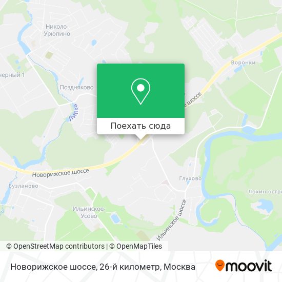 Карта Новорижское шоссе, 26-й километр