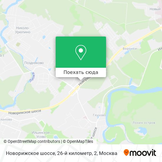 Карта Новорижское шоссе, 26-й километр, 2