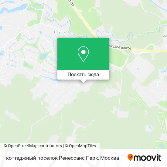 Карта коттеджный поселок Ренессанс Парк