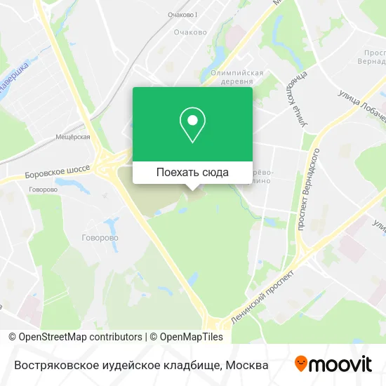 Карта Востряковское иудейское кладбище