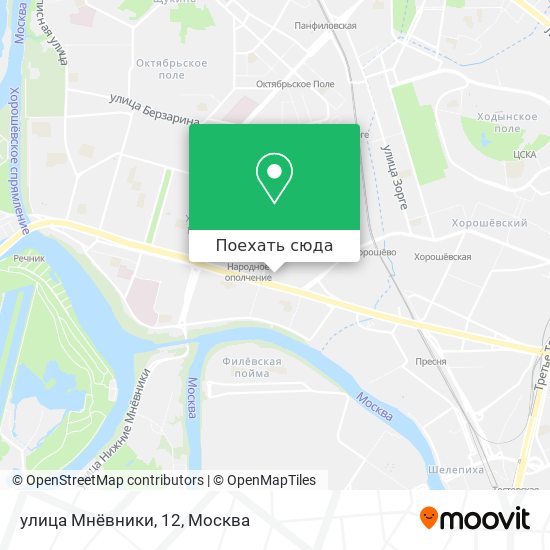 Карта улица Мнёвники, 12