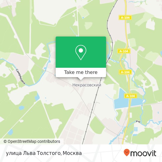 Карта улица Льва Толстого
