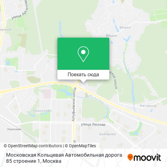 Карта Московская Кольцевая Автомобильная дорога 85 строение 1