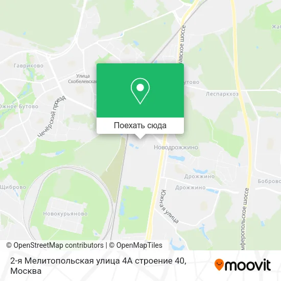Карта 2-я Мелитопольская улица 4А строение 40